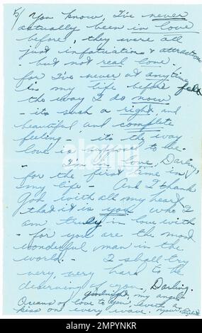 A rare and extensive archive of Elizabeth Taylor's love letters have sold for $47,652 at Vintage Hollywood Auction by New Hampshire based RR Auction. Written during 1949 at age 17, to fiancŽ William Pawley Jr., son of a wealthy businessman, they encompass Taylor's first engagment. Written May 6, 1949. Miami, FL. 05/22/11. Stock Photo