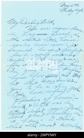 A rare and extensive archive of Elizabeth Taylor's love letters have sold for $47,652 at Vintage Hollywood Auction by New Hampshire based RR Auction. Written during 1949 at age 17, to fiancŽ William Pawley Jr., son of a wealthy businessman, they encompass Taylor's first engagment. Written May 6, 1949. Miami, FL. 05/22/11. Stock Photo