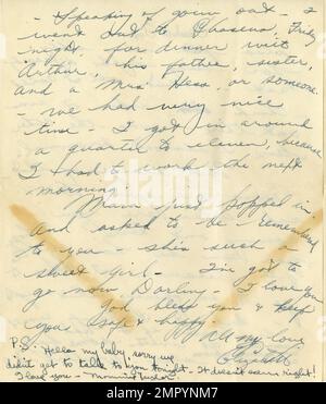 A rare and extensive archive of Elizabeth Taylor's love letters have sold for $47,652 at Vintage Hollywood Auction by New Hampshire based RR Auction. Written during 1949 at age 17, to fiancŽ William Pawley Jr., son of a wealthy businessman, they encompass Taylor's first engagment. Written August 30, 1949. Miami, FL. 05/22/11. Stock Photo