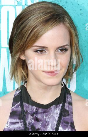 Emma Watson at the 2012 MTV Movie Awards at the Gibson Amphitheatre ...