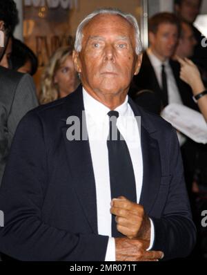 Giorgio Armani at the Emporio Armani cocktail party on New Bon