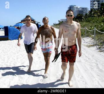 Actor Eric Dane takes a break from the steamy weather in South 