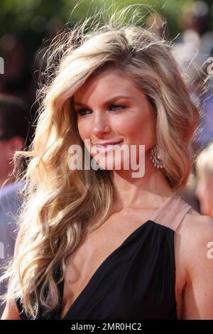 Model Marisa Miller walks the red carpet for the 2010 ESPY Awards held at Nokia Theatre L.A. Live on a sizzling hot day. Los Angeles, CA. 07/14/10. Stock Photo