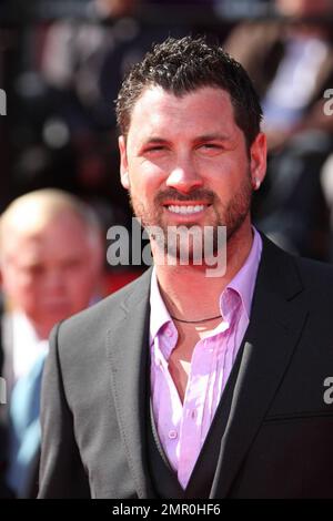 Maksim Chmerkovskiy walks the red carpet for the 2010 ESPY Awards held at Nokia Theatre L.A. Live on a sizzling hot day. Los Angeles, CA. 07/14/10. Stock Photo