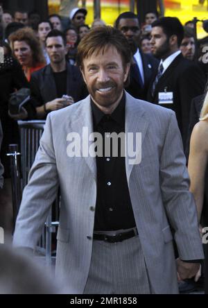 Chuck Norris arrives at the premiere of 'The Expendables 2' at Grauman's Chinese Theatre. Los Angeles, CA. 15th August 2012. Stock Photo