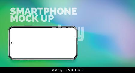 Minimalist mockup smart phone for vector presentation, application display, infographics Stock Vector