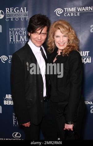 Michael Damian and Janeen Damian arrive to opening night of the Newport Beach Film Festival, featuring a world premiere screening of 'Five Star Day.' Los Angeles, CA. 4/22/10. Stock Photo