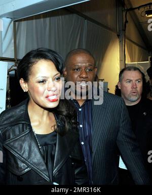 Actor Forest Whitaker and wife Keisha Nash attend the Domenico Vacca Show during Mercedes Benz Fashion Week in New York, NY. 2/17/09. Stock Photo