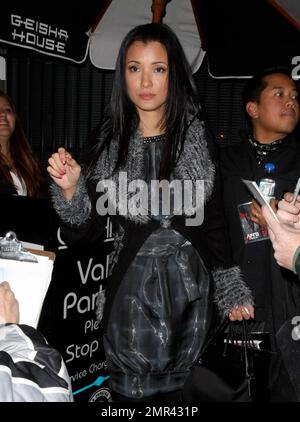 Kelly Hu attends a red carpet event at the Geisha House restaurant in Hollywood, CA. 1/27/09. Stock Photo