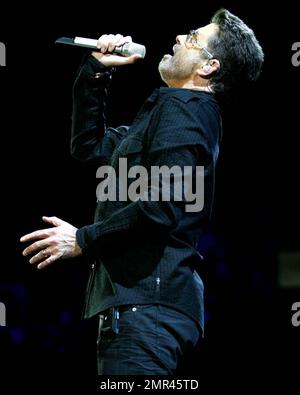 George Michael celebrates his 45th birthday by performing at the Forum in Los Angeles, CA. 6/25/08. Stock Photo