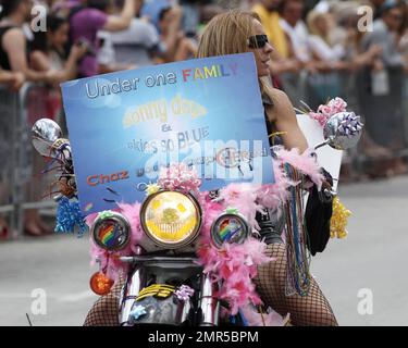 Grand Marshall Chaz Bono makes an appearance at the 2012 Miami Beach Gay Pride Parade and various events. Miami, FL. 15th April 2012. Stock Photo