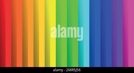 Folded paper in colors of rainbow spectrum. With shadow effect. Happy abstract vector background wallpaper Stock Vector