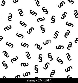 Section signs random seamless pattern. Vector paragraph marks background. Legal code or law theme Stock Vector