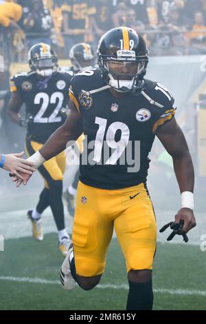 East Rutherford, New Jersey, USA. 22nd Dec, 2019. Pittsburgh Steelers wide  receiver JUJU SMITH-SCHUSTER (19) signals first down at MetLife Stadium in  East Rutherford New Jersey New York defeats Pittsburgh 16 to