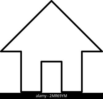 Line home icon vector. House symbol illustration Stock Vector Image ...