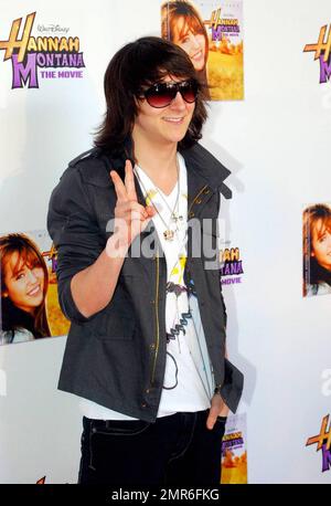 Mitchel Musso attends the premiere of 'Hannah Montana: The Movie' at the Green Hills Cinema in Nashville, TN. 4/9/09. F Stock Photo