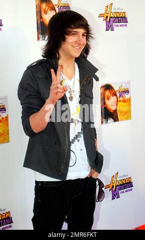 Mitchel Musso attends the premiere of 'Hannah Montana: The Movie' at the Green Hills Cinema in Nashville, TN. 4/9/09. F Stock Photo