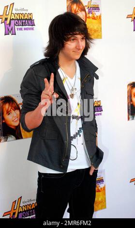 Mitchel Musso attends the premiere of 'Hannah Montana: The Movie' at the Green Hills Cinema in Nashville, TN. 4/9/09. F Stock Photo