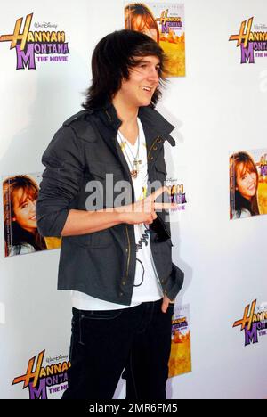 Mitchel Musso attends the premiere of 'Hannah Montana: The Movie' at the Green Hills Cinema in Nashville, TN. 4/9/09. F Stock Photo