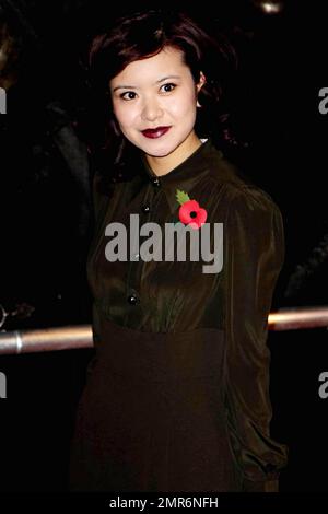 Katie Leung poses on the red carpet at the world premiere of Warner Bros. 'Harry Potter and the Deathly Hallows: Part 1' held at the Odeon West End in Leicester Square. London, UK. 11/11/10. Stock Photo