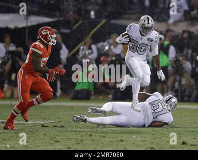 Kansas City Chiefs guard Rodney Hudson (61) in warm-ups prior to an NFL  preseason football game in Kansas City, Mo., Friday, Aug. 12, 2011. (AP  Photo/Reed Hoffmann Stock Photo - Alamy