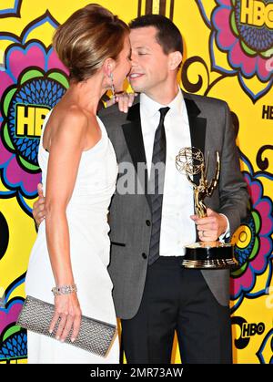 Jon Cryer and wife Lisa Joyner at HBO's 64th Primetime Emmy Post Awards Reception held at The Plaza at the Pacific Design Center in Los Angeles, CA. 23rd September 2012. Stock Photo