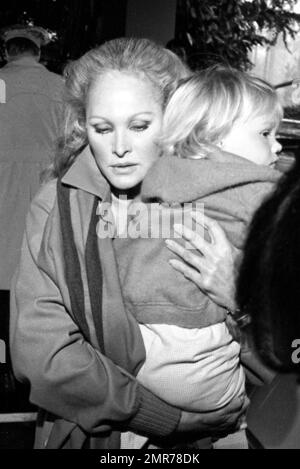Ursula Andress and son Dimitri Alexander Hamlin April 12, 1982 Credit ...