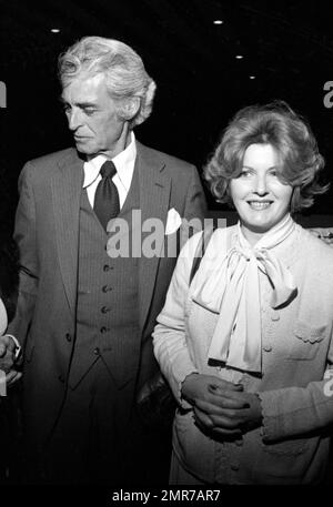 Rory Calhoun and wife Sue seen at the Beverly Hills Hotel on April 14, 1982 Credit: Ralph Dominguez/MediaPunch Stock Photo