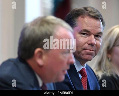 University of Louisville interim athletic director Josh Heird speaks to  reporters following a meeting of the University Board of Trustees and the  Louisville Athletic Association board, Wednesday, Jan. 26, 2022, in  Louisville