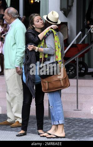 EXCLUSIVE!! Model turned actress, Holly Valance, leaves South Beach after checking out of her luxury hotel where she had been staying with her boyfriend Nick Candy and friends. Valance, best known for her bikini figure, was in good spirits and enjoyed a leisurely lunch before leaving town and saying her farewells. Miami Beach, FL. 12/29/10 Stock Photo