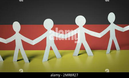 Symbolic image on the topic of cohesion in German society Stock Photo