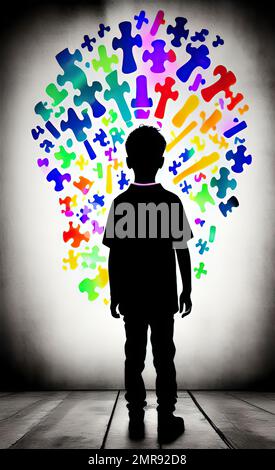 World autism awareness day.Autism spectrum disorders and neurodiversity awareness Stock Photo