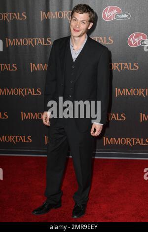 Joseph Morgan at the world premiere of 'Immortals' at the Nokia Theater. Los Angeles, CA. 7th November 2011. Stock Photo