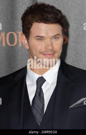 Kellan Lutz at the world premiere of 'Immortals' at the Nokia Theater. Los Angeles, CA. 7th November 2011. Stock Photo