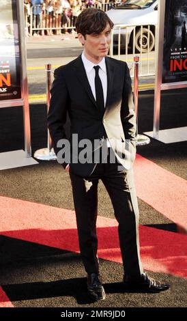 Cillian Murphy walks the red carpet at GraumanÕs Chinese Theatre for the LA screening of Warner Bros. Pictures' 'Inception' to benefit the nonprofit, climate change organization, The Alliance for Climate Protection.  Early reviews for the sci-fi action thriller, which stars among others Leonardo DiCaprio, Ellen Page, Marion Cotillard and Sir Michael Caine, have been positive and with words such as 'cornea-melting', 'ear-shattering' and 'brain-buster' being used to describe director Christopher Nolan's latest film, it seems summer audiences are in for a treat.  Nolan has been quoted as saying, Stock Photo