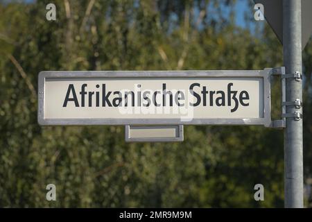 Street sign African Street Quarter, Wedding, Berlin, Germany, Europe Stock Photo
