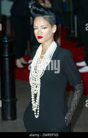 Rihanna  attends the UK Premiere of Quentin Tarantino 'Inglourious Basterds' at the Odeon Leicester Square. London, UK. 7/23/09. Stock Photo