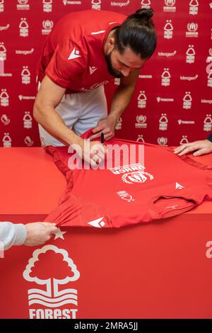 Nottingham Forest sign Felipe from Atlético Madrid on deadline day at City Ground, Nottingham, United Kingdom. 31st Jan, 2023. (Photo by Ritchie Sumpter/News Images) in Nottingham, United Kingdom on 1/31/2023. (Photo by Ritchie Sumpter/News Images/Sipa USA) Credit: Sipa USA/Alamy Live News Stock Photo