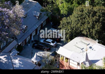 - Aerial views of the Jackson family compound the day after Michael