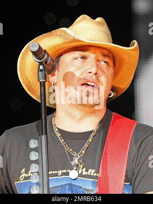 Country star Jason Aldean performs in concert at the Time Warner Music Pavilion in Raleigh, NC. 10th September 2011. Stock Photo