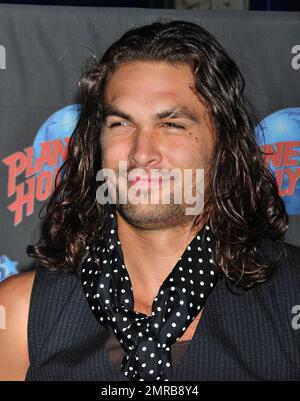 Jason Momoa promotes his starring role in 'Conan the Barbarian' with a hand print ceremony at Planet Hollywood in Times Square.  New York, NY. 18th August 2011. Stock Photo