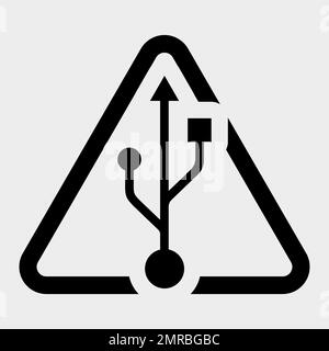 USB Icon Isolate On white Background,Vector Illustration Stock Vector ...