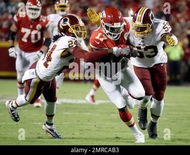 Washington Redskins wide receiver Charlie Brown (87) leaps between