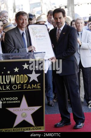 Actor Joe Montegna receives his star on the Hollywood Walk of Fame during a ceremony in Hollywood. Montegna was joined by friends and family that included Andy Garcia, 'The Event' star Clifton Collins, Jr and 'Criminal Minds' co-stars Shemar Moore, A.J. Cook, Rachel Nichols and Kirsten Vangsness, among others. Los Angeles, CA. 4/29/11. Stock Photo