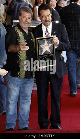 Actor Joe Montegna receives his star on the Hollywood Walk of Fame during a ceremony in Hollywood. Montegna was joined by friends and family that included Andy Garcia, 'The Event' star Clifton Collins, Jr and 'Criminal Minds' co-stars Shemar Moore, A.J. Cook, Rachel Nichols and Kirsten Vangsness, among others. Los Angeles, CA. 4/29/11. Stock Photo