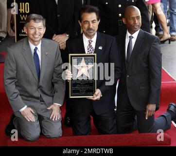 Actor Joe Montegna receives his star on the Hollywood Walk of Fame during a ceremony in Hollywood. Montegna was joined by friends and family that included Andy Garcia, 'The Event' star Clifton Collins, Jr and 'Criminal Minds' co-stars Shemar Moore, A.J. Cook, Rachel Nichols and Kirsten Vangsness, among others. Los Angeles, CA. 4/29/11. Stock Photo