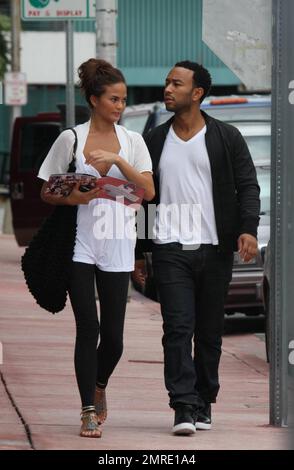 John Legend and Chrissy Teigen stroll in Capri island, Italy Stock Photo Alamy