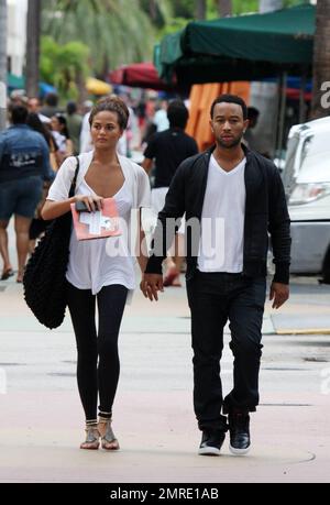 John Legend and Chrissy Teigen stroll in Capri island, Italy Stock Photo Alamy