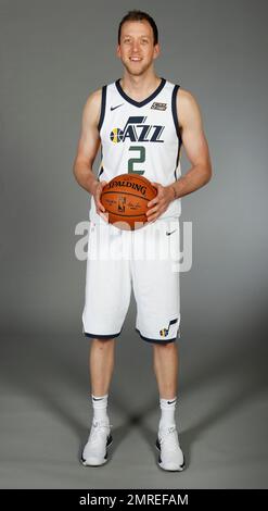 Utah Jazz's Joe Ingles speaks with reporters following the Utah Jazz shoot  around practice Tuesday, Oct. 26, 2021, in Salt Lake City. (AP Photo/Rick  Bowmer Stock Photo - Alamy