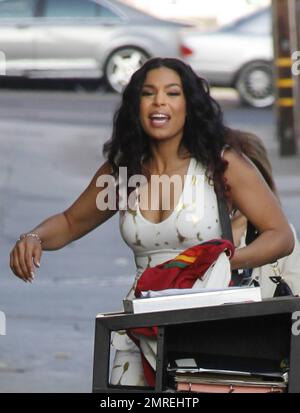 "Sparkle" star Jordin Sparks was spotted arriving at the 'Jimmy Kimmel